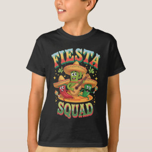 Camiseta Esquadrão de Festa Engraçado Partido Mexicano Cinc