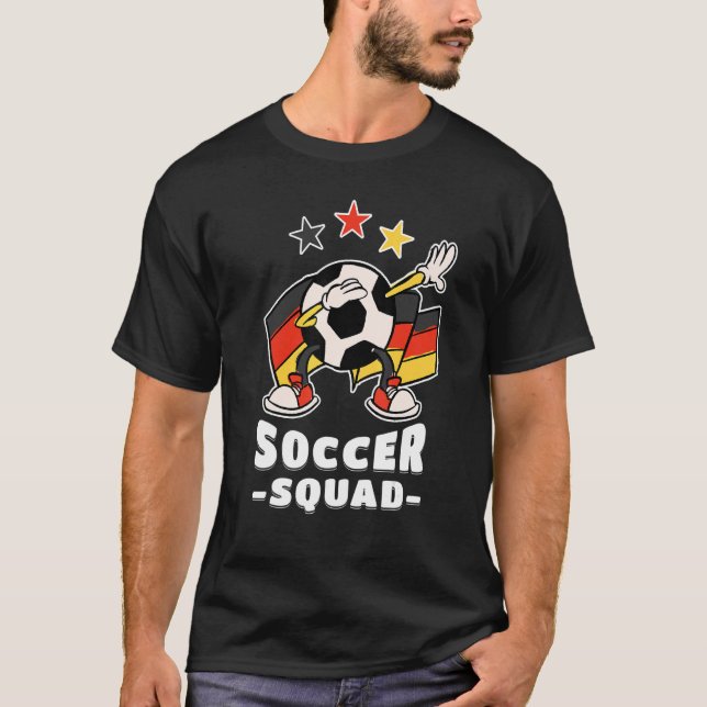 Camiseta Esquadrão de Futebol da Bola Alemã de Bandeira Dab (Frente)