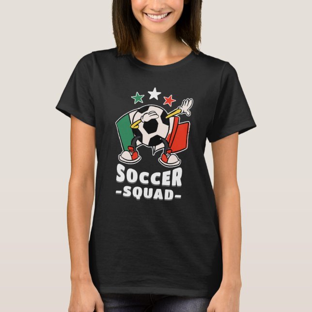 Camiseta Esquadrão De Futebol Da Bola De Futebol Italiano (Frente)