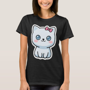 Camiseta Esquadrão de Gatinho Adorável Gato Fofo com Laço R