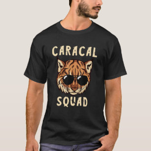 Camiseta Esquadrão de Gato Caracal Lynx Animal Selvagem Ócu
