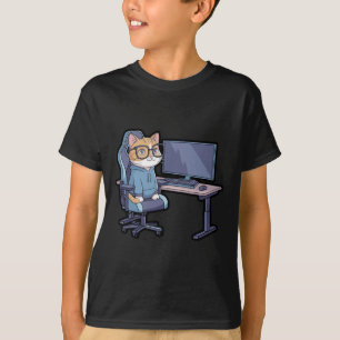 Camiseta Esquadrão de Gato Gamer Meme Divertido