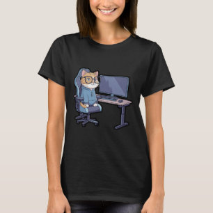 Camiseta Esquadrão de Gato Gamer Meme Divertido