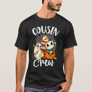 Camiseta Esquadrão de Gatos Fofos de Halloween Irmão Irmã C
