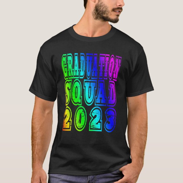 Camiseta Esquadrão de Graduação 2023 Arco-Íris (Frente)