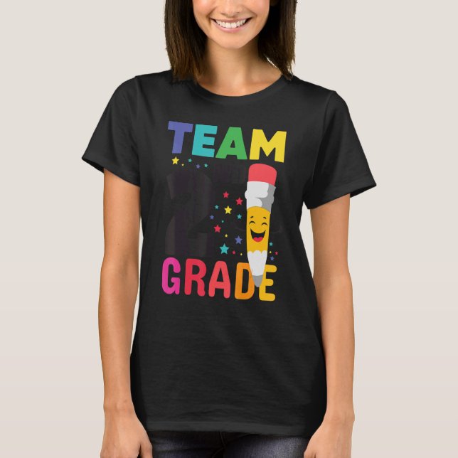 Camiseta Esquadrão De Grau De segundo Da Equipe De Volta À  (Frente)