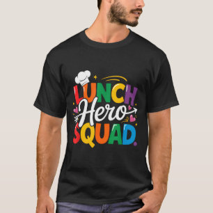 Camiseta Esquadrão de Heróis do Almoço Escolar Equipe de Fu