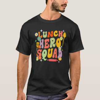 Camiseta Esquadrão de Heróis do Almoço Escolar Funcionários