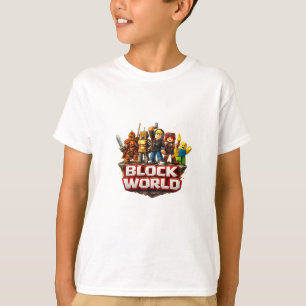 Camiseta Esquadrão de Jogadores do Mundo de Blocos Design –