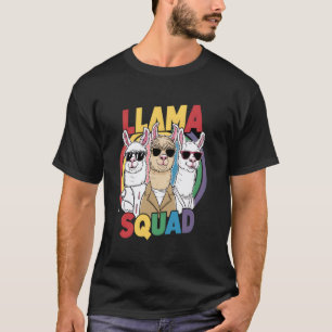 Camiseta Esquadrão de Lhamas Amigas Lhamas Esquadrão Divert
