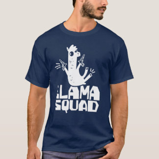 Camiseta Esquadrão de Lhamas Animais Lhamas Frases Fofas re