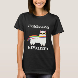 Camiseta Esquadrão de Lhamas I Alpaca Arco-íris Carl Ideia