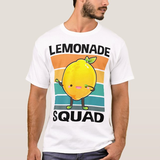 Camiseta Esquadrão De Limonada Para Stand Boss Lemon Juice  (Frente)