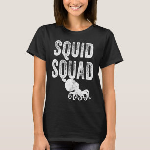 Camiseta Esquadrão de Lula Mar Oceano Polvo Vintage Desgast