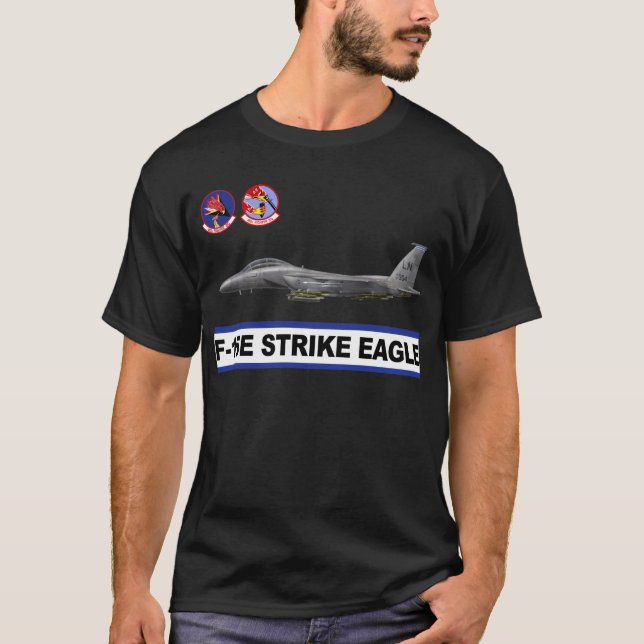 Camiseta Esquadrão de lutador de Eagle da greve de F-15E (Frente)