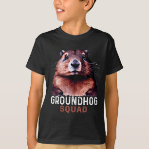 Camiseta Esquadrão de marmota vintage engraçado amantes da 