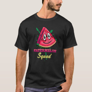 Camiseta Esquadrão de Melancia Fofa Arte de Fruta de Verão
