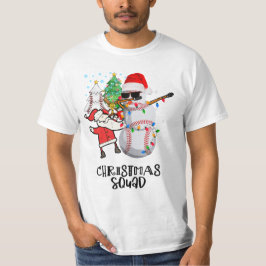 Camiseta Esquadrão de Natal de Baseball com Papai Noel Snow