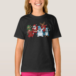 Camiseta Esquadrão de Natal de Super-Heróis Dabbing