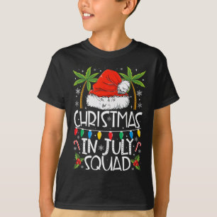 Camiseta Esquadrão de Natal em Julho Divertido Xmas de Verã