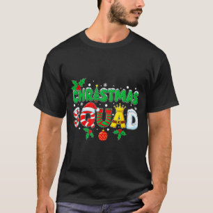 Camiseta Esquadrão de Natal Papai Noel Dabbing Elfo Família