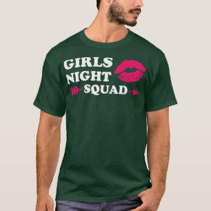 Camiseta Esquadrão de noite das meninas mulheres festa senh