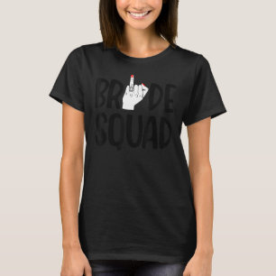 Camiseta Esquadrão De Noiva Para Mulher Deslizante De Bache
