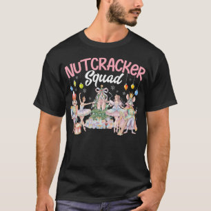 Camiseta Esquadrão de Nutcracker de Natal Ballet Família Co