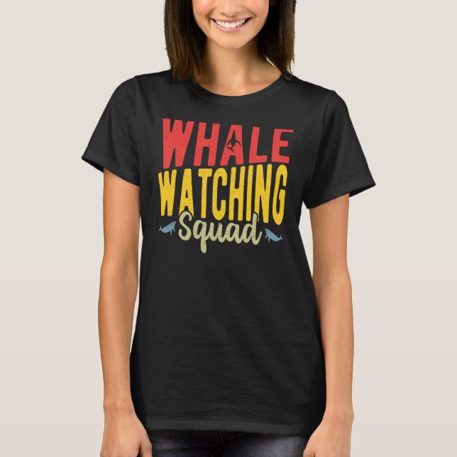 Camiseta Esquadrão de observação de baleia (Frente)