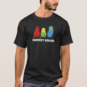 Camiseta esquadrão de papagaio-papagaio