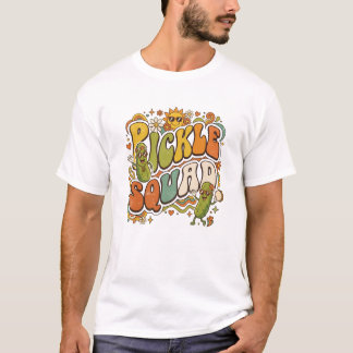 Camiseta Esquadrão de Picles Groovy Retro Gráfico dos Anos