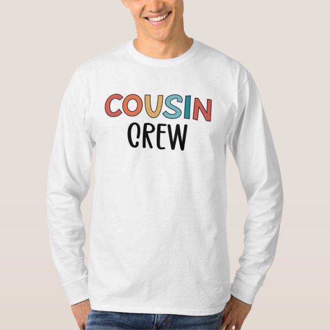 Camiseta Esquadrão De Primo Da Família Retro Da Cousin Crew (Frente)