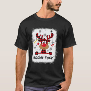 Camiseta Esquadrão de Professores Descoloridos Rena Vermelh