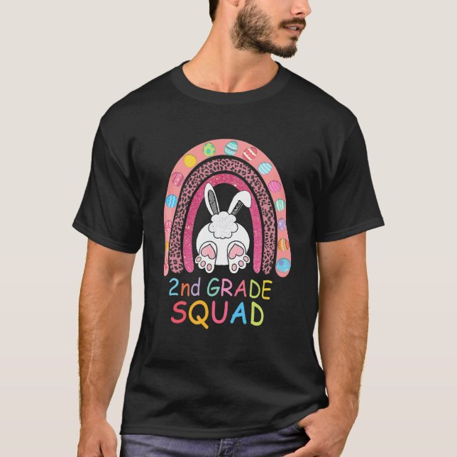 Camiseta Esquadrão de Professores do Rainbow Bunny Boy Squa (Frente)