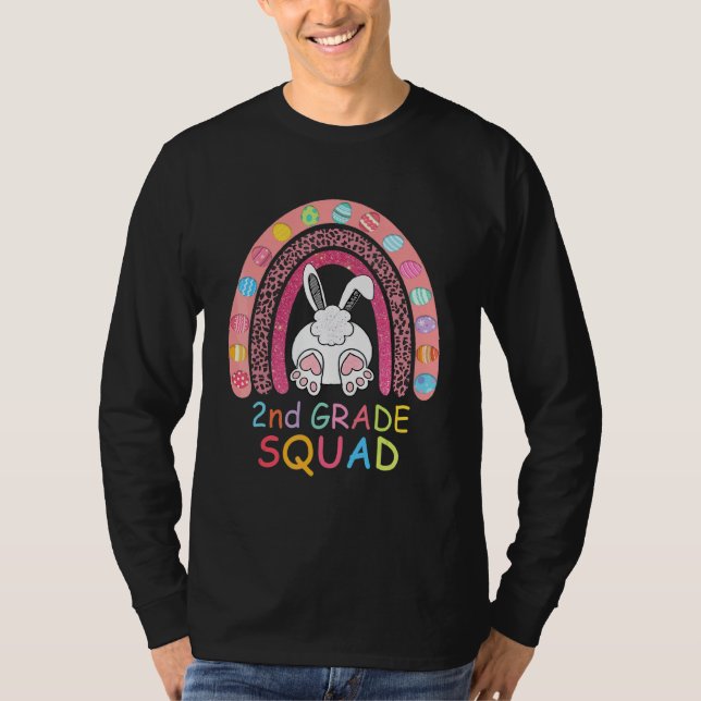 Camiseta Esquadrão de Professores do Rainbow Bunny Boy Squa (Frente)