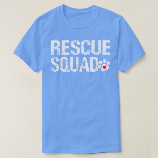 Camiseta Esquadrão De Salvamento Cortado Animais Com Dificu (Frente do Design)