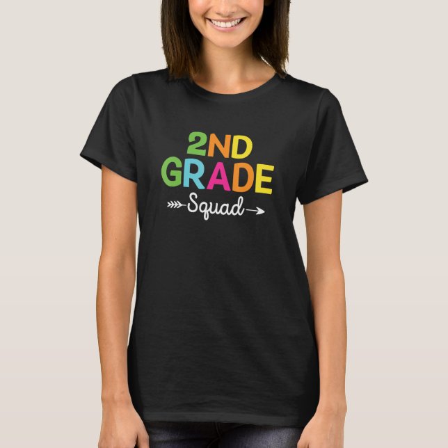 Camiseta Esquadrão De segundo De Volta Ao Professor De segu (Frente)