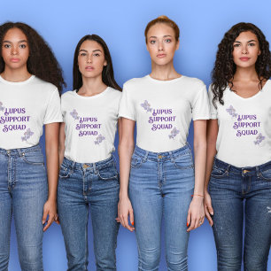 Camiseta Esquadrão de Suporte da Borboleta de Lupus Puro