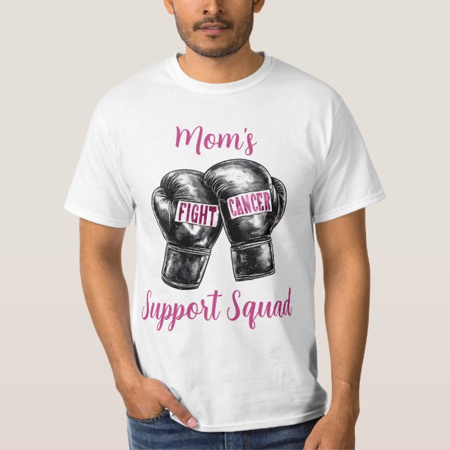 Camiseta Esquadrão de Suporte de Combate ao Cancer da Mama (Frente)