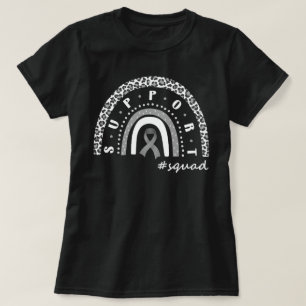 Camiseta Esquadrão de Suporte do Câncer do Arco-Íris-Leopar