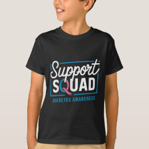 Camiseta Esquadrão de Suporte do Guerreiro de Diabetes Tipo