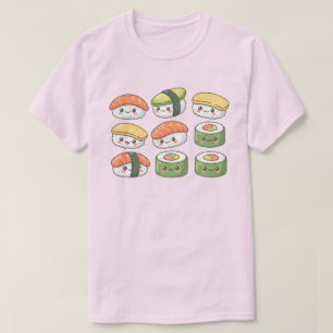 Camiseta Esquadrão de Sushi Kawaii