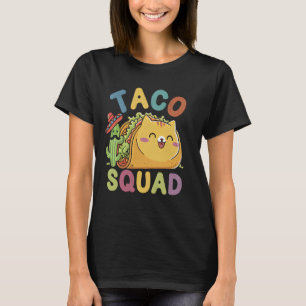 Camiseta Esquadrão de Taco de Gato Cinco De Maio Festa Mexi