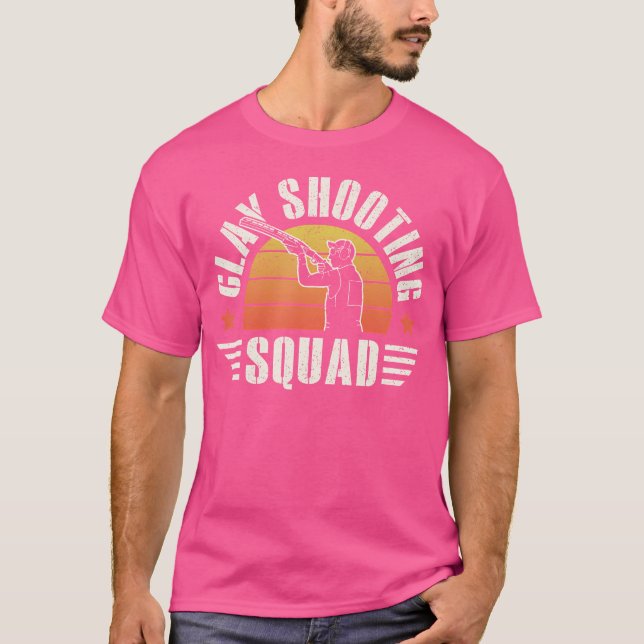 Camiseta Esquadrão de Tiro ao Prato Trap Pigeon Espingarda  (Frente)