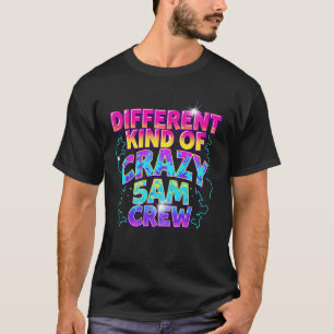Camiseta Esquadrão de Trabalho 5 AM Tripulação Engraçado Gy