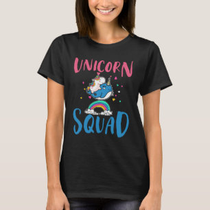 Camiseta Esquadrão de Unicórnios Garotas Narval Crianças Un