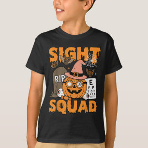 Camiseta Esquadrão de Visão de Halloween Optometria Óptico 