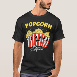 Camiseta Esquadrão Divertido de Pipoca Aquecedor de Filme L