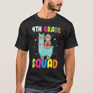 Camiseta Esquadrão do 4º ano, Cute Llama, Arrastando Lama D