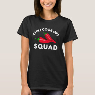 Camiseta Esquadrão do Concurso de Chili com Pimenta Vermelh